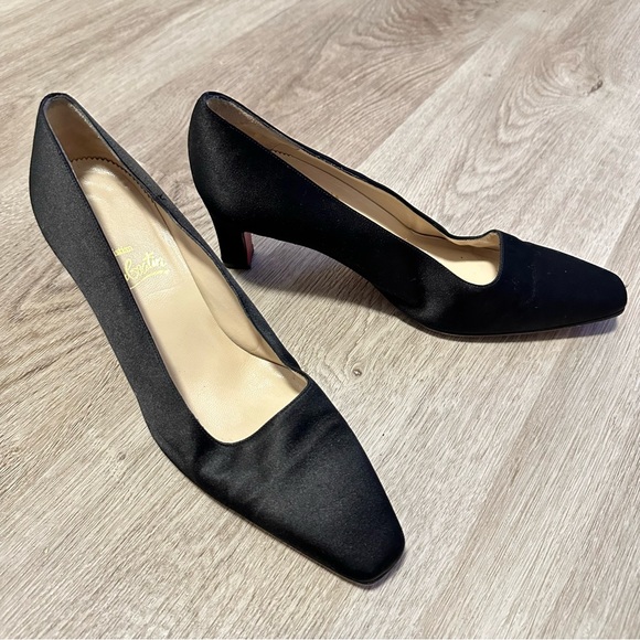 Vintage Authentic Christian Louboutin Satin Heels - size 27 - Picture 1 of 10